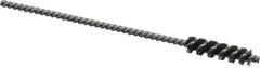 Made in USA - 6.5mm Diam Helical Stainless Steel Tube Brush - Single Spiral, 0.003" Filament Diam, 1" Brush Length, 4" OAL, 0.11" Diam Stainless Steel Shank - Strong Tooling