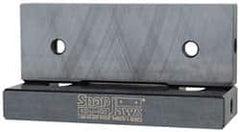 Snap Jaws - 4" Wide x 1.155" High x 0.55" Thick, Flat/No Step Vise Jaw - Hard, Steel, Fixed Jaw, Compatible with 4" Vises - Strong Tooling