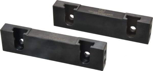 Snap Jaws - 6" Wide x 1.53" High x 0.73" Thick, Step Vise Jaw - Hard, Steel, Fixed Jaw, Compatible with 6" Vises - Strong Tooling