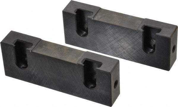 Snap Jaws - 4" Wide x 1-1/2" High x 3/4" Thick, Flat/No Step Vise Jaw - Soft, Steel, Fixed Jaw, Compatible with 4" Vises - Strong Tooling