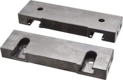 Snap Jaws - 6" Wide x 1-3/4" High x 3/4" Thick, Flat/No Step Vise Jaw - Soft, Steel, Fixed Jaw, Compatible with 6" Vises - Strong Tooling