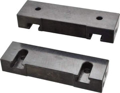 Snap Jaws - 6" Wide x 1-3/4" High x 1" Thick, Flat/No Step Vise Jaw - Soft, Steel, Fixed Jaw, Compatible with 6" Vises - Strong Tooling