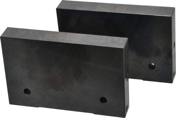 Snap Jaws - 6" Wide x 4" High x 1" Thick, Flat/No Step Vise Jaw - Soft, Steel, Fixed Jaw, Compatible with 6" Vises - Strong Tooling