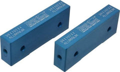 Snap Jaws - 4" Wide x 1-1/2" High x 3/4" Thick, Flat/No Step Vise Jaw - Soft, Aluminum, Fixed Jaw, Compatible with 4" Vises - Strong Tooling