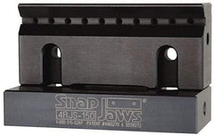 Snap Jaws - 4" Wide x 1-3/4" High x 1" Thick, V-Groove Vise Jaw - Steel, Fixed Jaw, Compatible with 4" Vises - Strong Tooling