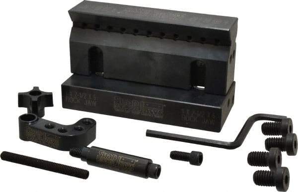 Snap Jaws - 6" Wide x 1-1/8" High x 1/8" Thick, V-Groove Vise Jaw - Steel, Fixed Jaw, Compatible with 6" Vises - Strong Tooling