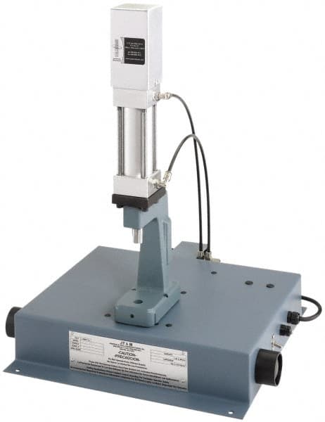 JT&M - 3/4" Ram, 2-1/16" Throat Depth, 660 Lb Pneumatic Arbor Press - 5" Max Work Height x 16" Max Work Width, 18.38" Base Width x 16.12" Base Depth - Strong Tooling