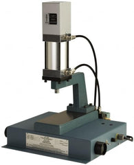 JT&M - 3/4" Ram, 6-1/32" Throat Depth, 660 Lb Pneumatic Arbor Press - 5-5/32" Max Work Height x 14-1/4" Max Work Width, 18.38" Base Width x 18.62" Base Depth - Strong Tooling