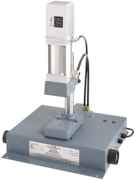 JT&M - 3/4" Ram, 3-3/16" Throat Depth, 660 Lb Pneumatic Arbor Press - 8-5/16" Max Work Height x 16" Max Work Width, 18.38" Base Width x 16.12" Base Depth - Strong Tooling