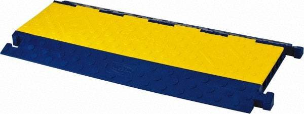 Hubbell Wiring Device-Kellems - 5 Channel, T-Shaped, Drop Over Cable Ramp - 36 Inch Long x 17-1/2 Inch Wide x 1.95 Inch High, Yellow and Blue - Strong Tooling