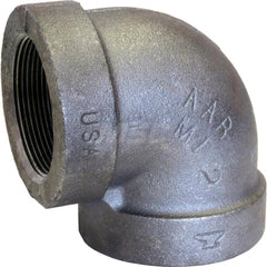 Black 90 ° Elbow: 3/8″, 300 psi, Threaded Malleable Iron, Galvanized Finish, Class 300