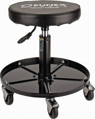 Sunex Tools - 15-1/2 to 20-1/2" High, Adjustable Height Stool - Vinyl Seat, Black - Strong Tooling