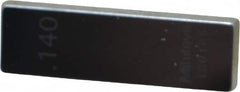 Mitutoyo - 0.14" Rectangular Steel Gage Block - Accuracy Grade 0, Includes Certificate of Inspection - Strong Tooling