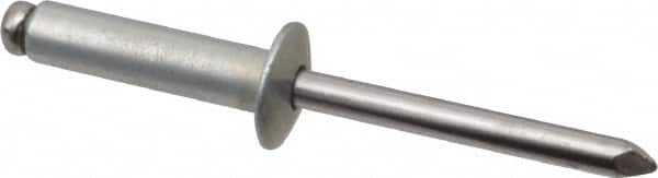 Marson - Button Head Steel Open End Blind Rivet - Steel Mandrel, 0.626" to 3/4" Grip, 1/2" Head Diam, 0.257" to 0.261" Hole Diam, 1" Length Under Head, 1/4" Body Diam - Strong Tooling