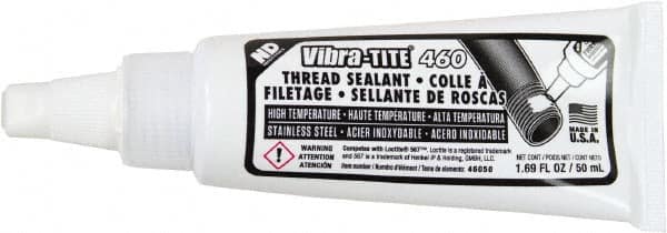 Vibra-Tite - 50 mL Tube White Joint Sealant - -65 to 400°F Operating Temp, 60 hr Full Cure Time, Series 460 - Strong Tooling