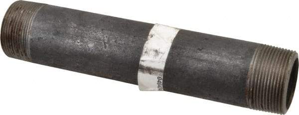 Made in USA - Schedule 80, 9" Long Black Pipe Nipple - Threaded - Strong Tooling