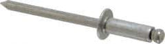 Marson - Button Head Aluminum Open End Blind Rivet - Aluminum Mandrel, 0.251" to 3/8" Grip, 3/8" Head Diam, 0.192" to 0.196" Hole Diam, 0.575" Length Under Head, 3/16" Body Diam - Strong Tooling