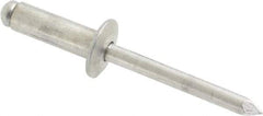 Marson - Button Head Aluminum Open End Blind Rivet - Aluminum Mandrel, 0.376" to 1/2" Grip, 1/2" Head Diam, 0.257" to 0.261" Hole Diam, 3/4" Length Under Head, 1/4" Body Diam - Strong Tooling