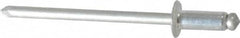 Marson - Button Head Stainless Steel Open End Blind Rivet - Stainless Steel Mandrel, 0.126" to 3/16" Grip, 1/4" Head Diam, 0.129" to 0.133" Hole Diam, 0.337" Length Under Head, 1/8" Body Diam - Strong Tooling