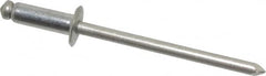 Marson - Button Head Stainless Steel Open End Blind Rivet - Stainless Steel Mandrel, 3/16" to 1/4" Grip, 1/4" Head Diam, 0.129" to 0.133" Hole Diam, 0.4" Length Under Head, 1/8" Body Diam - Strong Tooling