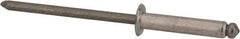 Marson - Button Head Stainless Steel Open End Blind Rivet - Stainless Steel Mandrel, 0.376" to 1/2" Grip, 1/4" Head Diam, 0.129" to 0.133" Hole Diam, 0.65" Length Under Head, 1/8" Body Diam - Strong Tooling