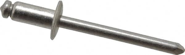 Marson - Button Head Stainless Steel Open End Blind Rivet - Stainless Steel Mandrel, 3/16" to 1/4" Grip, 3/8" Head Diam, 0.192" to 0.196" Hole Diam, 0.45" Length Under Head, 3/16" Body Diam - Strong Tooling