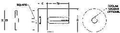 Parlec - 29/32" Tap Shank Diam, 0.679" Tap Square Size, 3/4" Pipe Tap, - 1" Projection, 2.12" Shank OD, Through Coolant, Series Numertap 770 - Exact Industrial Supply