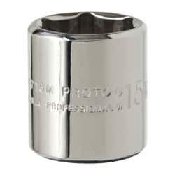 Proto - 1/4" Drive, Standard Hand Socket - 6 Points, 7/8" OAL, Alloy Steel, Chrome Finish - Strong Tooling