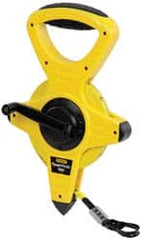 Stanley - 100' x 1/2" Tape Measure - 1/8" & 1/100 & 1/10 & 0.10' Graduation, Engineer Scale Graduation Style, Yellow/Black Case - Strong Tooling