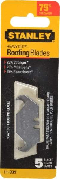 Stanley - 5 Piece Carbon Steel Roofing Blade - 1-7/8" OAL, 0.031" Blade Thickness - Strong Tooling