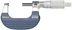 Mitutoyo - 25 to 50mm Range, 0.001mm Graduation, Mechanical Outside Micrometer - Ratchet Stop Thimble, Accurate to 2µm - Strong Tooling