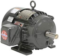 US Motors - 3 hp, TEFC Enclosure, No Thermal Protection, 1,175 RPM, 230/460 Volt, 60 Hz, Three Phase Premium Efficient Motor - Size 213 Frame, Rigid Mount, 1 Speed, Ball Bearings, 8.8/4.4 Full Load Amps, F Class Insulation, Reversible - Strong Tooling