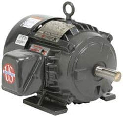 US Motors - 15 hp, TEFC Enclosure, No Thermal Protection, 1,775 RPM, 575 Volt, 60 Hz, Three Phase Premium Efficient Motor - Size 254 Frame, Rigid Mount, 1 Speed, Ball Bearings, 14.6 Full Load Amps, F Class Insulation, Reversible - Strong Tooling