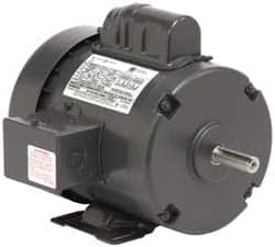 US Motors - 7-1/2 hp, TEFC Enclosure, No Thermal Protection, 1,740 RPM, 230 Volt, 60 Hz, Single Phase Permanent Split Capacitor (PSC) Motor - Size 215T Frame, Rigid Mount, 1 Speed, Ball Bearings, 30 Full Load Amps, F Class Insulation - Strong Tooling