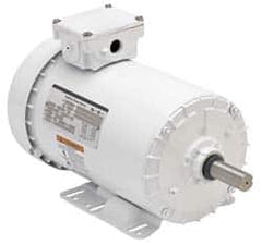 US Motors - 1 hp, TEFC Enclosure, No Thermal Protection, 1,140 RPM, 208-230/460 Volt, 60 Hz, Three Phase Standard Efficient Motor - Size 145T Frame, Rigid Mount, 1 Speed, Ball Bearings, 3.9-4.0/2.0 Full Load Amps, F Class Insulation, Reversible - Strong Tooling