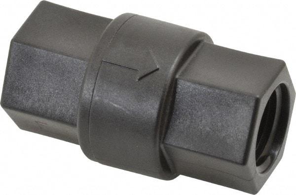 Specialty Mfr - 1/2" Polypropylene Check Valve - Inline, FNPT x FNPT, 125 WOG - Strong Tooling