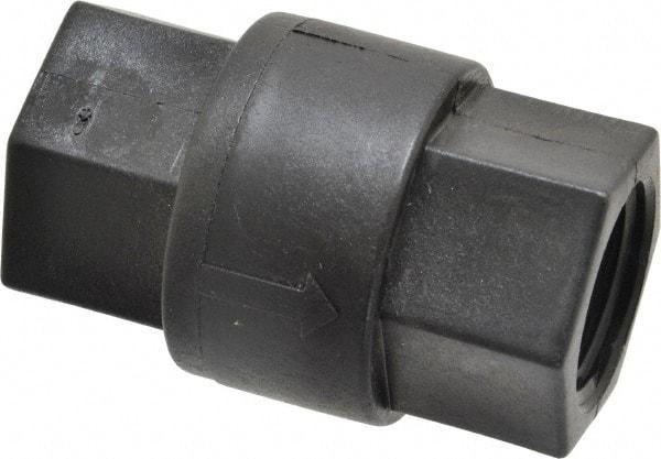 Specialty Mfr - 3/4" Polypropylene Check Valve - Inline, FNPT x FNPT, 125 WOG - Strong Tooling