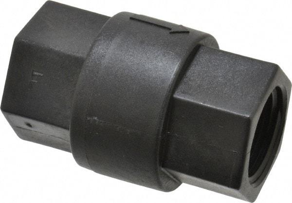 Specialty Mfr - 3/4" Polypropylene Check Valve - Inline, FNPT x FNPT, 125 WOG - Strong Tooling