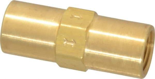 Specialty Mfr - 1/4" Brass Check Valve - Inline, FNPT x FNPT, 500 WOG - Strong Tooling