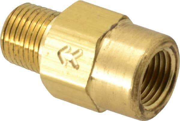 Specialty Mfr - 1/8" Brass Check Valve - Inline, FNPT x MNPT, 500 WOG - Strong Tooling