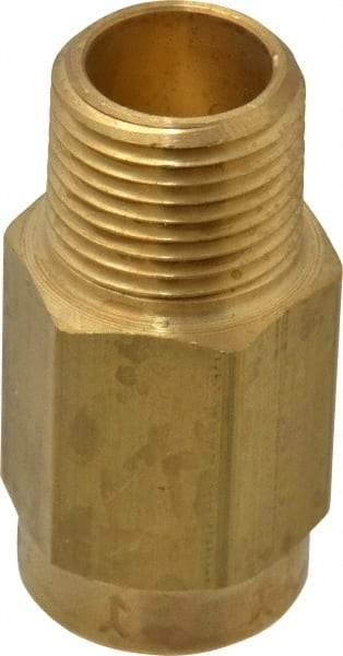 Specialty Mfr - 1/2" Brass Check Valve - Inline, FNPT x MNPT, 500 WOG - Strong Tooling