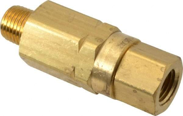 Specialty Mfr - 1/4" Brass Check Valve - Inline, MNPT x FNPT, 3,000 WOG - Strong Tooling