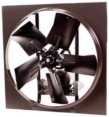 Fantech - 30" Blade, Belt Drive, 1 hp, 10,565 CFM, Drip-proof Exhaust Fan - 34" Opening Height x 34" Opening Width, 16" Deep, 6" Projection, 115/230 Volt, 1 Speed, Single Phase - Strong Tooling