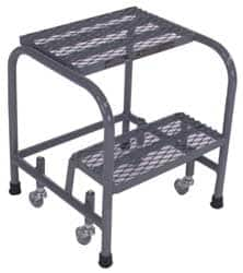 Cotterman - 20" 2 Step Ladder - 350 Lb Capacity, 20" Platform Height, 18" Base Width x 19" Depth, Grip Strut - Strong Tooling