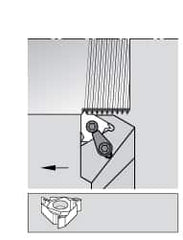 Kennametal - External Thread, Right Hand Cut, 1" Shank Width x 1" Shank Height Indexable Threading Toolholder - 6" OAL, LT 22ER Insert Compatibility, LSS Toolholder, Series LT Threading - Strong Tooling
