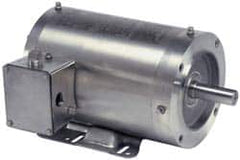 US Motors - 3 hp, TEFC Enclosure, No Thermal Protection, 1,765 RPM, 208-230/460 Volt, 60 Hz, Three Phase Energy Efficient Motor - Size 182TC Frame, C-Face Mount, 1 Speed, Ball Bearings, 8.3-7.6/3.8 Full Load Amps, F Class Insulation, Reversible - Strong Tooling