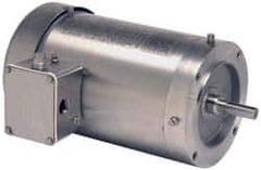 US Motors - 1/2 hp, TENV Enclosure, No Thermal Protection, 1,725 RPM, 208-230/460 Volt, 60 Hz, Three Phase Energy Efficient Motor - Size 56C Frame, C-Face Mount, 1 Speed, Ball Bearings, 2.0-1.9/0.9 Full Load Amps, F Class Insulation, Reversible - Strong Tooling