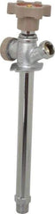 B&K Mueller - 1/2" Pipe, 8" Long Shank, Chrome Plated Brass Antisiphon Frostfree Sillcock - Handwheel Handle, Male & Solder End Connections, 125 psi WOG Rating - Strong Tooling