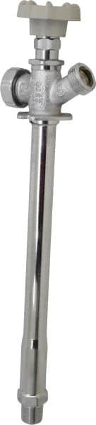 B&K Mueller - 1/2" Pipe, 10" Long Shank, Chrome Plated Brass Antisiphon Frostfree Sillcock - Handwheel Handle, Male & Solder End Connections, 125 psi WOG Rating - Strong Tooling