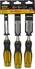 Stanley - 3 Piece Wood Chisel Set - 9" OAL, Sizes Included 1/2 to 1" - Strong Tooling